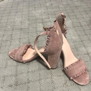 Kate spade size 7 pink suede heels
